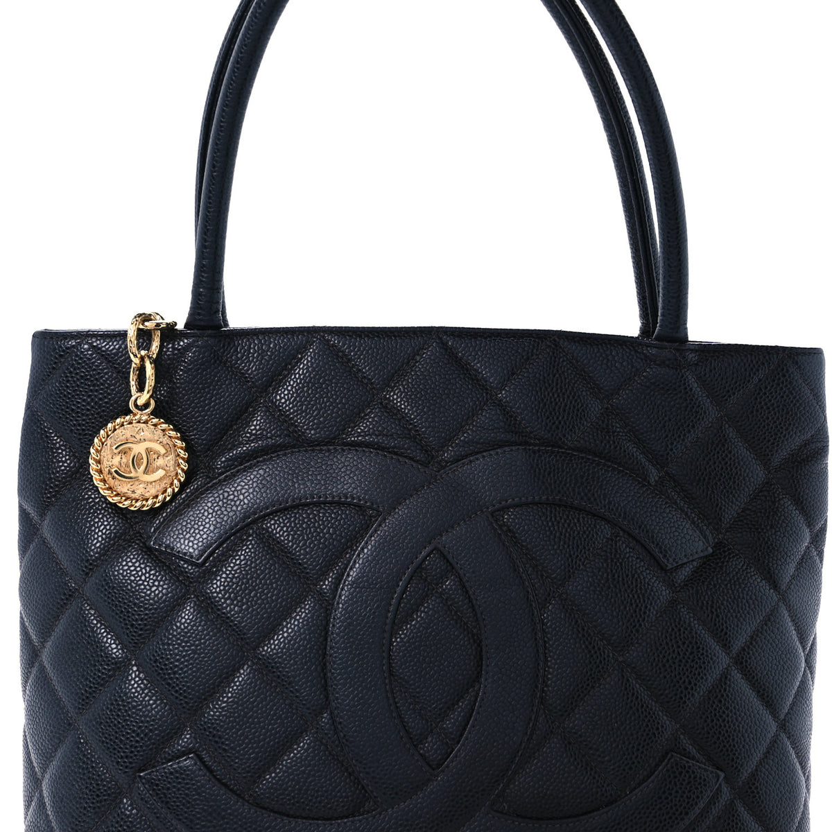 Chanel Caviar Quilted Medallion Tote Black 8 of 10