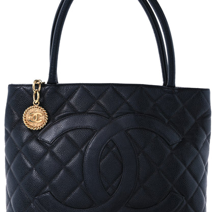 Chanel Caviar Quilted Medallion Tote Black 8 of 10
