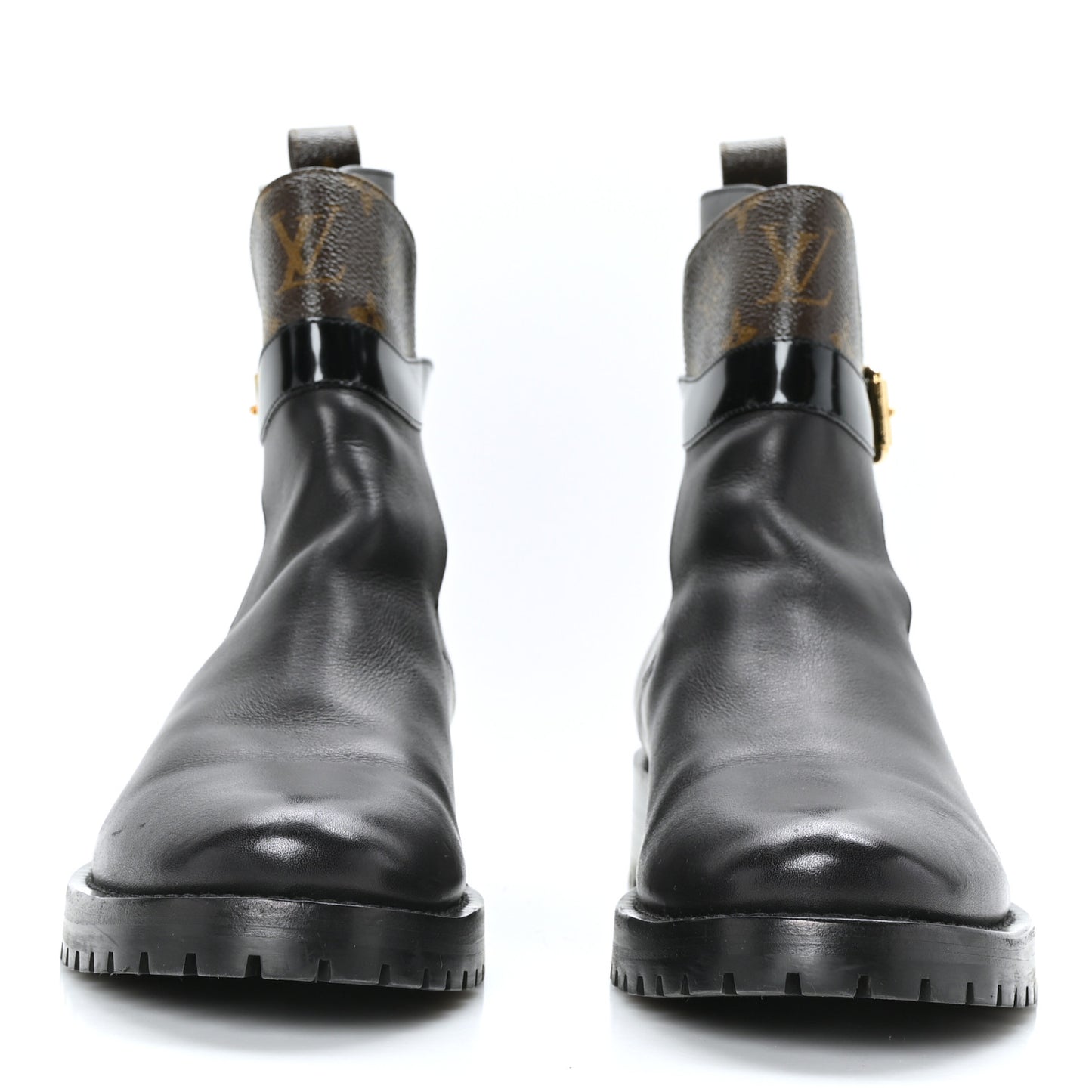 Calfskin Monogram Discovery Flat Ankle Boots 40 Black