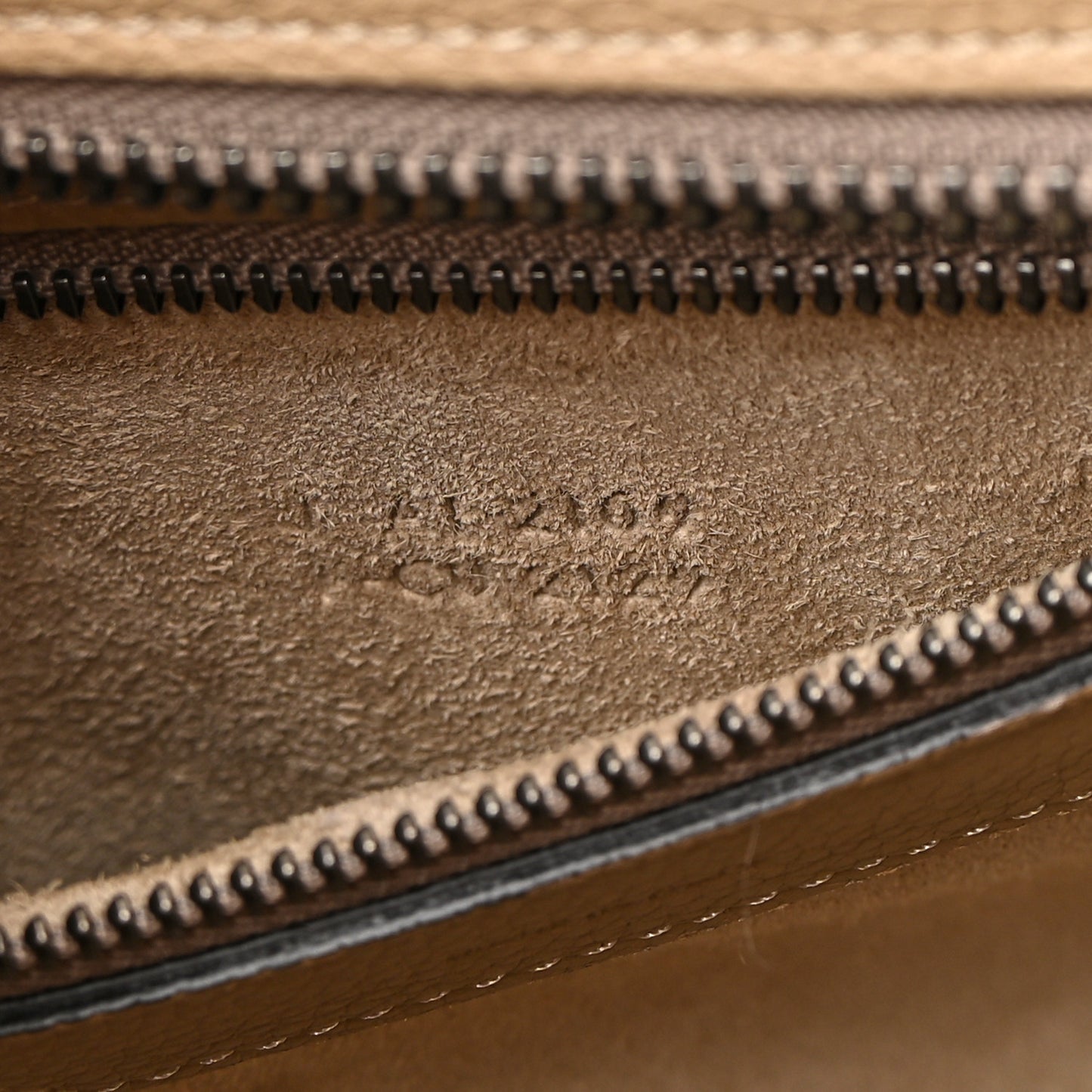 Drummed Calfskin Micro Luggage Dune