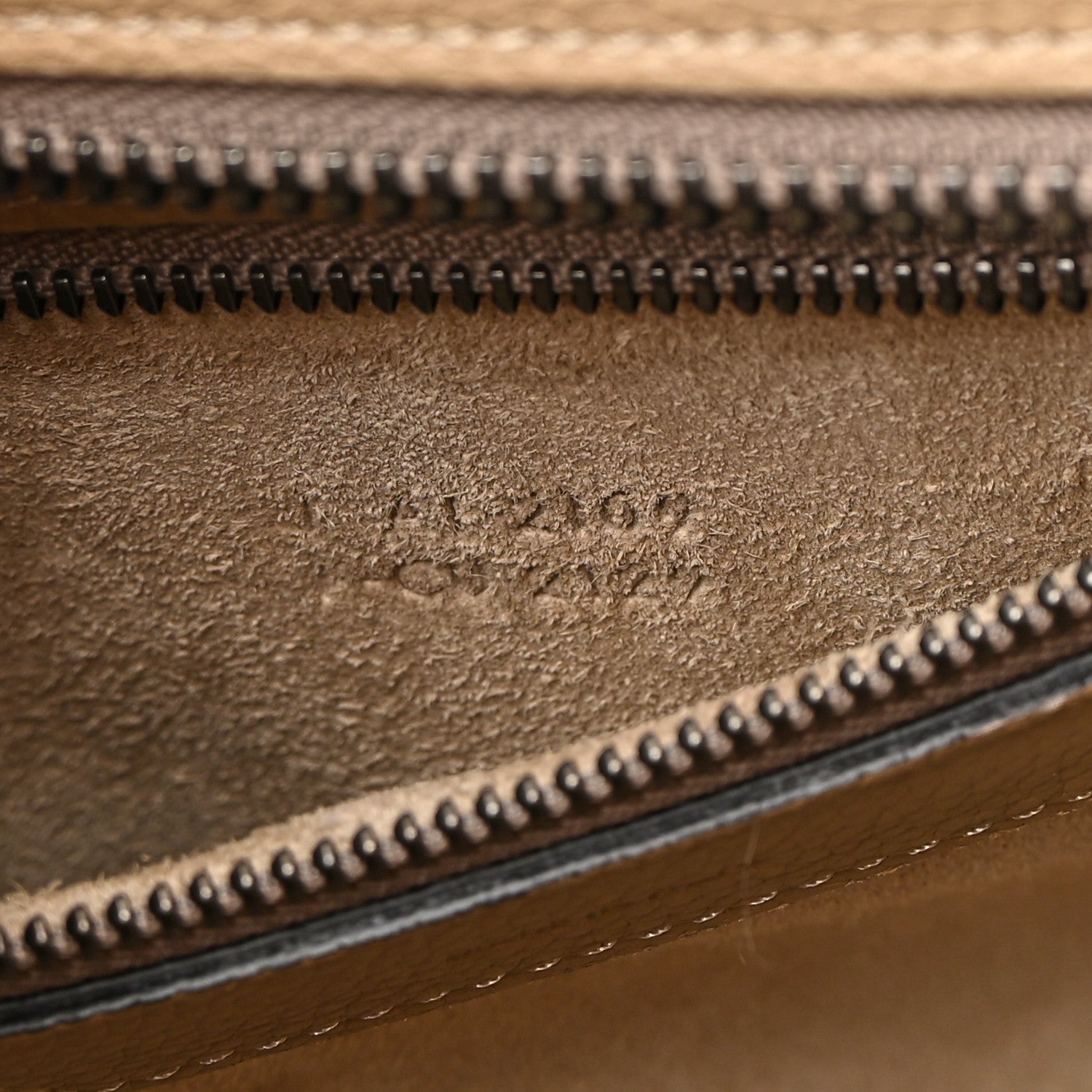 Celine Drummed Calfskin Micro Luggage Dune 8 of 11