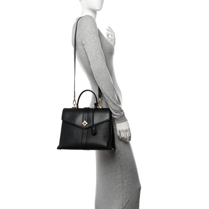 Louis Vuitton Grained Smooth Calfskin Rose Des Vents MM Black 2 of 13