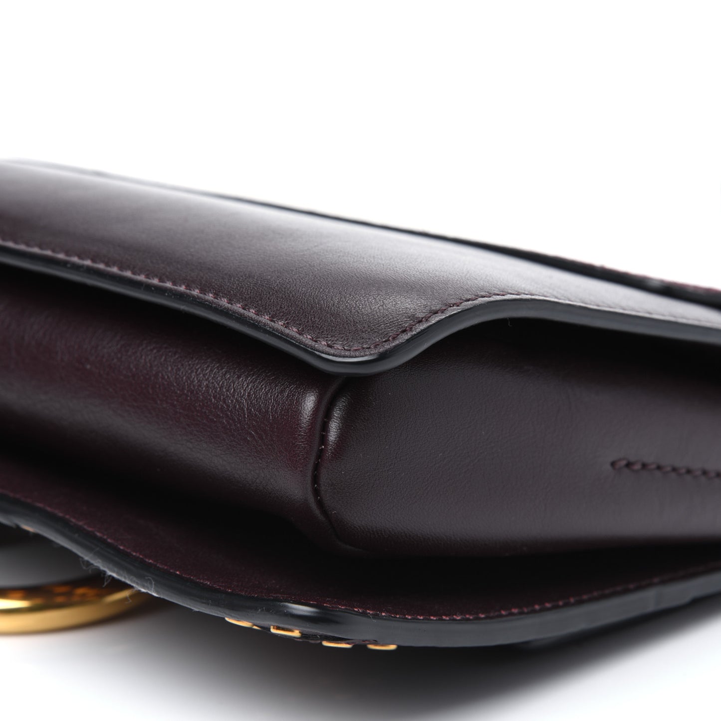 Suede Calfskin Studded Small Faye Shoulder Bag Dark Purple