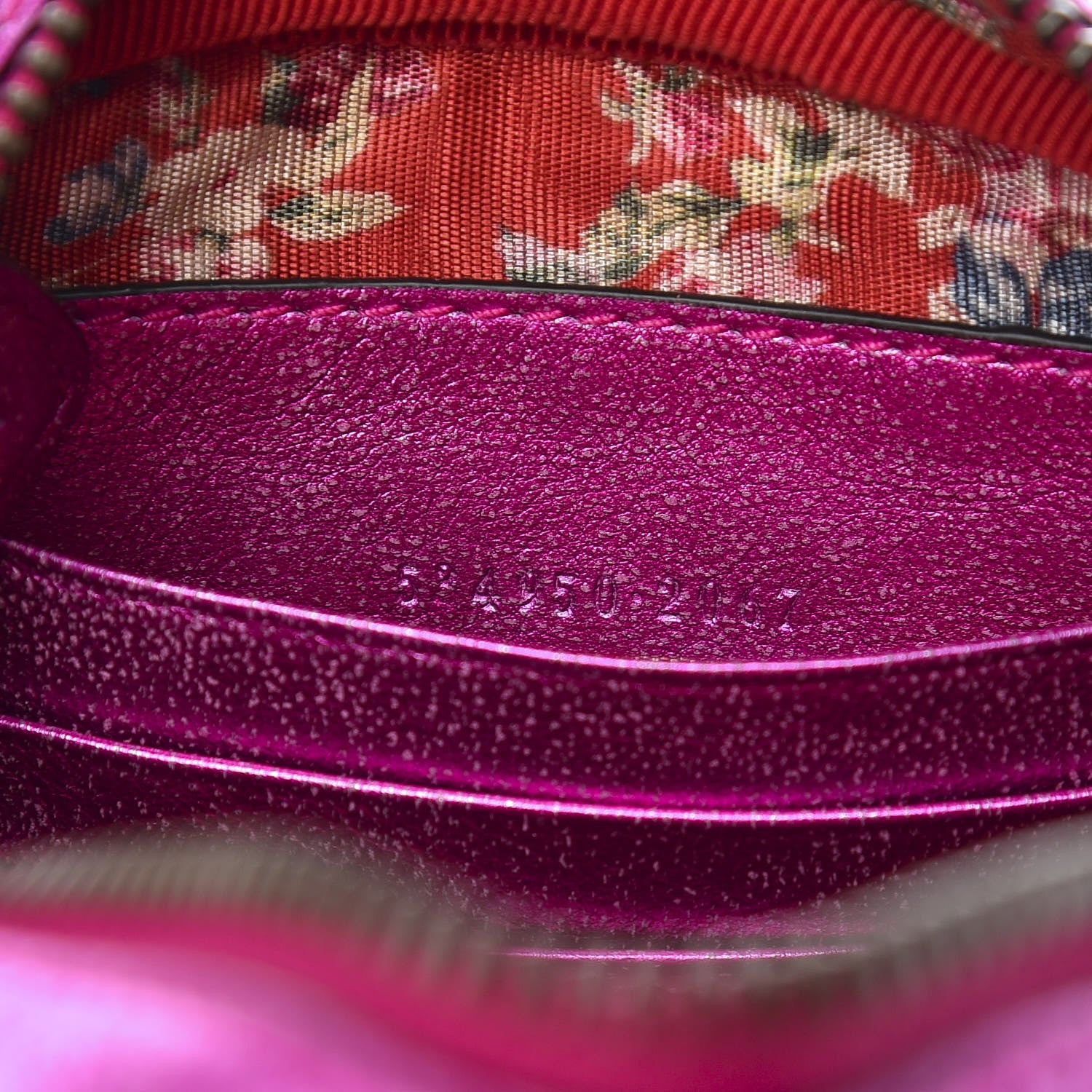 Gucci Laminated Nappa Trapuntata Mini Zumi Shoulder Bag Fuxia 8 of 9