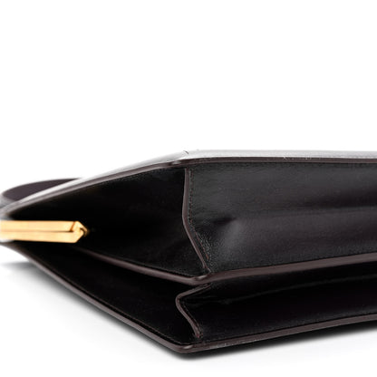 Celine Patina Box Calfskin Medium Clasp Bag Velvet 8 of 11