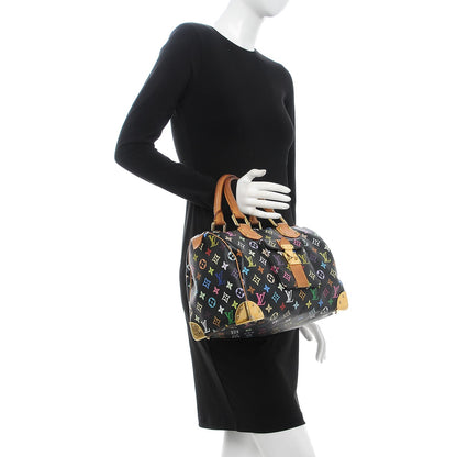 Louis Vuitton Monogram Multicolor Speedy 30 Black 2 of 9