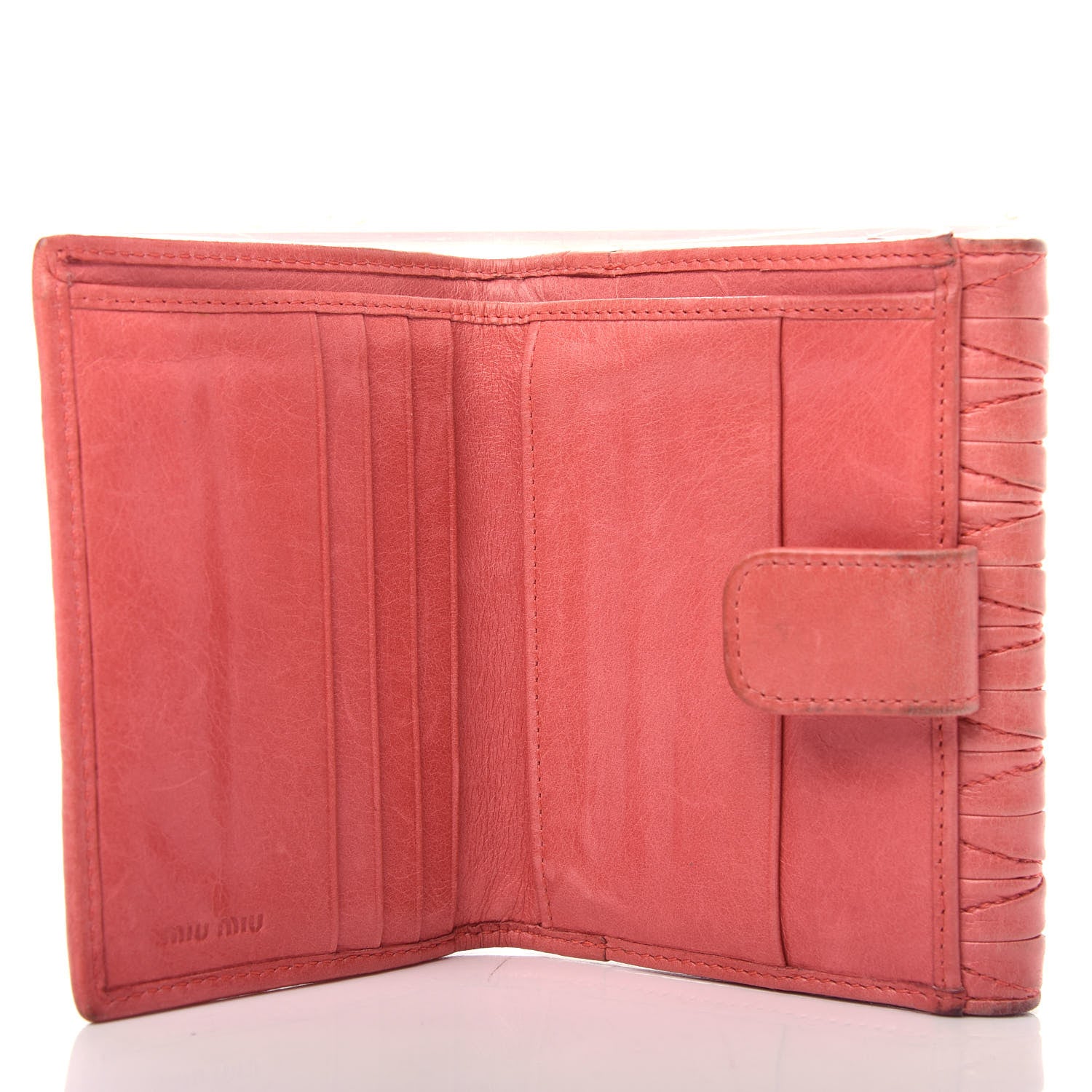 Miu Miu Nappa Matelasse Lux Flap Wallet Rosa 7 of 9
