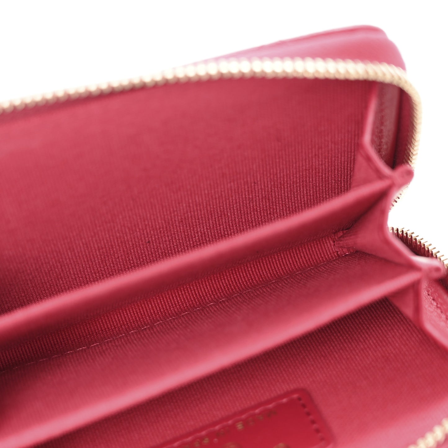 Caviar Quilted Zip Coin Purse Fuchsia