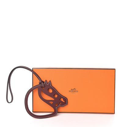 Hermes Swift Paddock Cheval Horse Bag Charm Bordeaux 4 of 4
