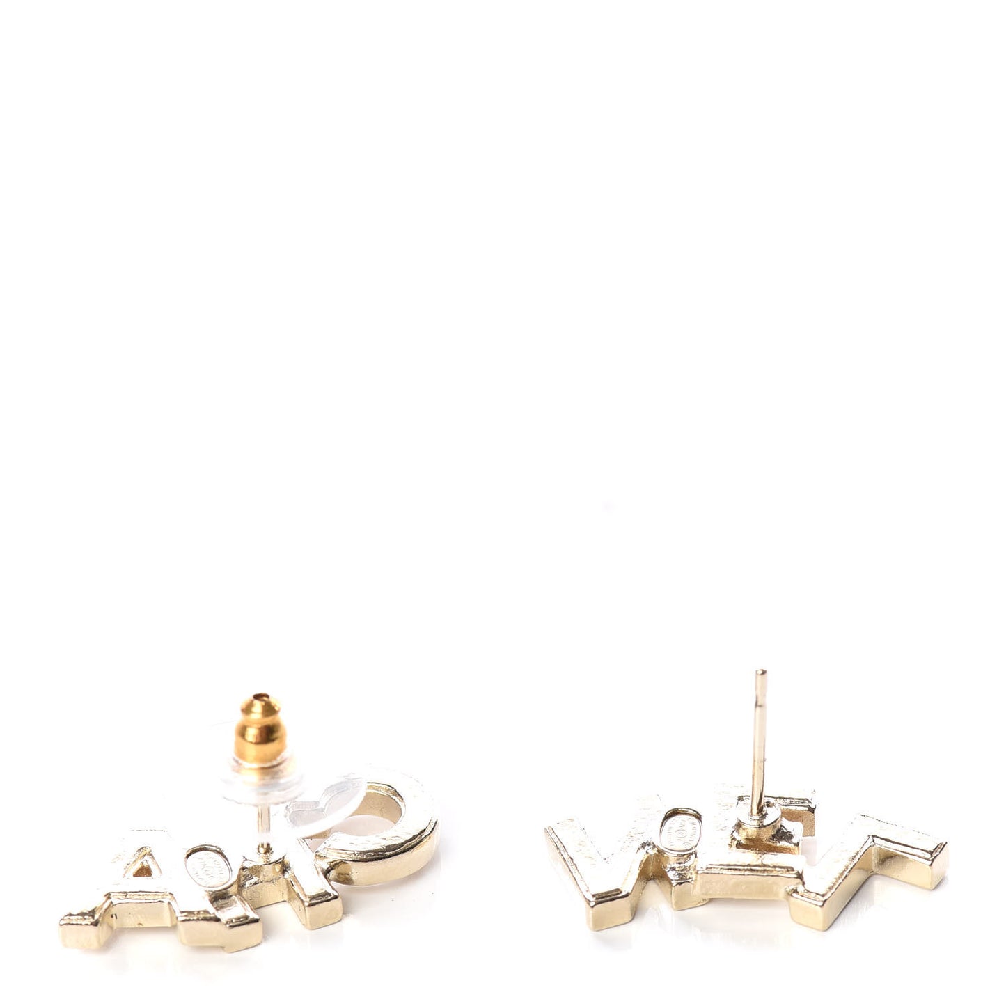 Crystal Pearl Signature Stud Earrings Gold