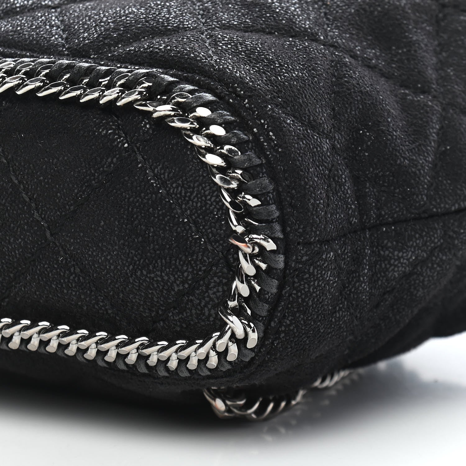 Stella McCartney Shaggy Deer Quilted Mini Falabella Backpack Black 8 of 8
