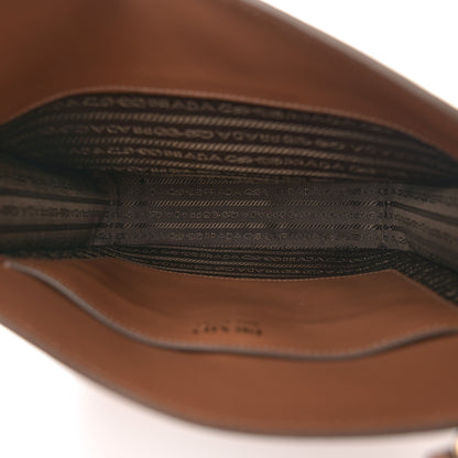 Prada Soft Grain Calfskin Shoulder Bag Caramel 5 of 10