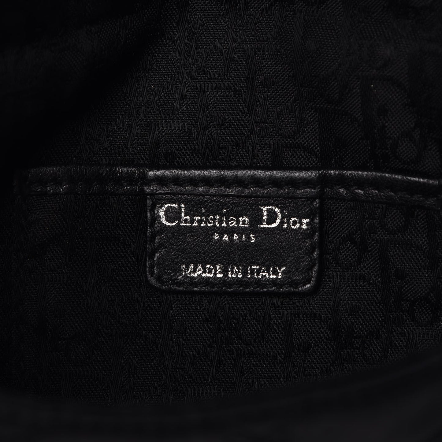 Satin Cannage Lady Dior Convertible Clutch Black