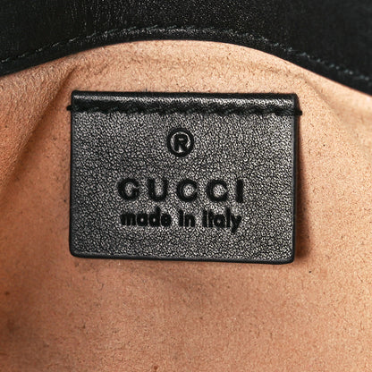 Gucci Calfskin Matelasse Super Mini GG Marmont Shoulder Bag Black 6 of 12