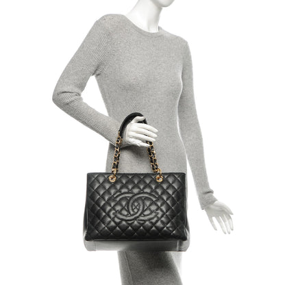 Chanel Caviar Quilted Grand Shopping Tote GST Black 2 of 7