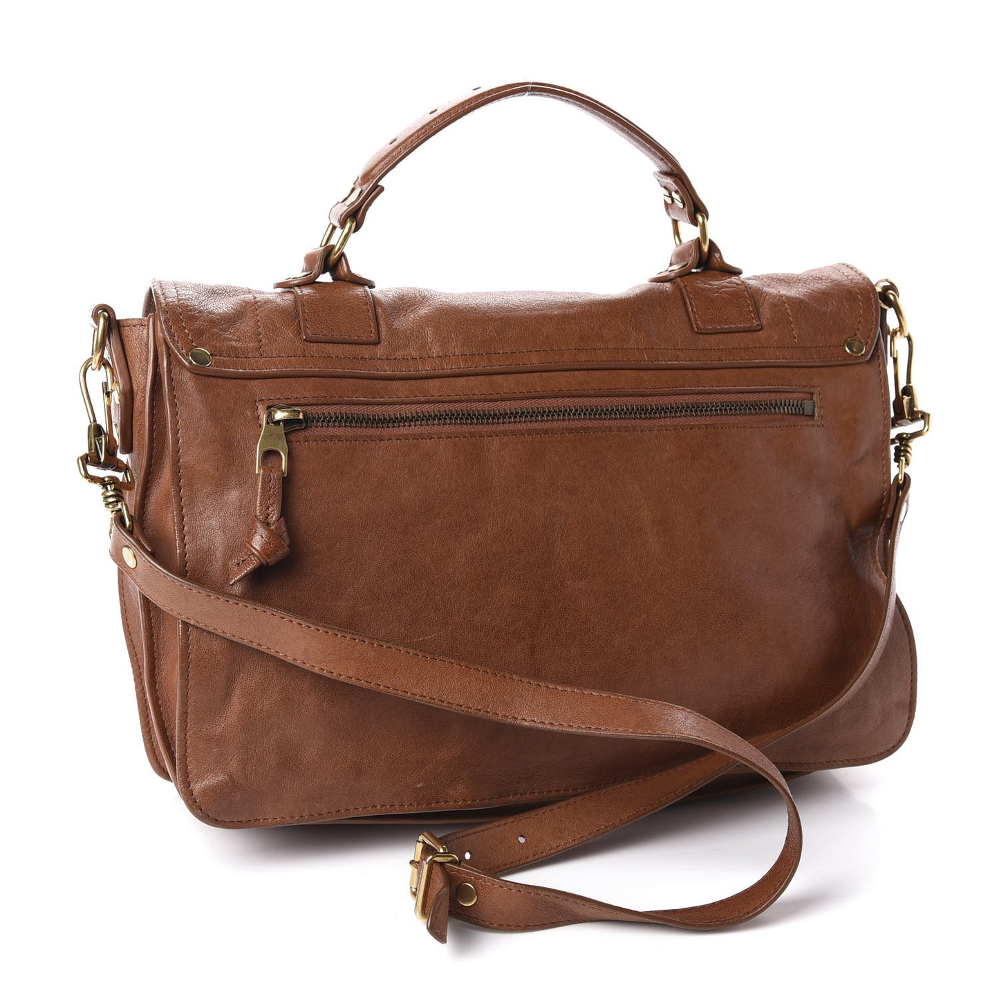 Lambskin Medium PS1 Satchel Saddle