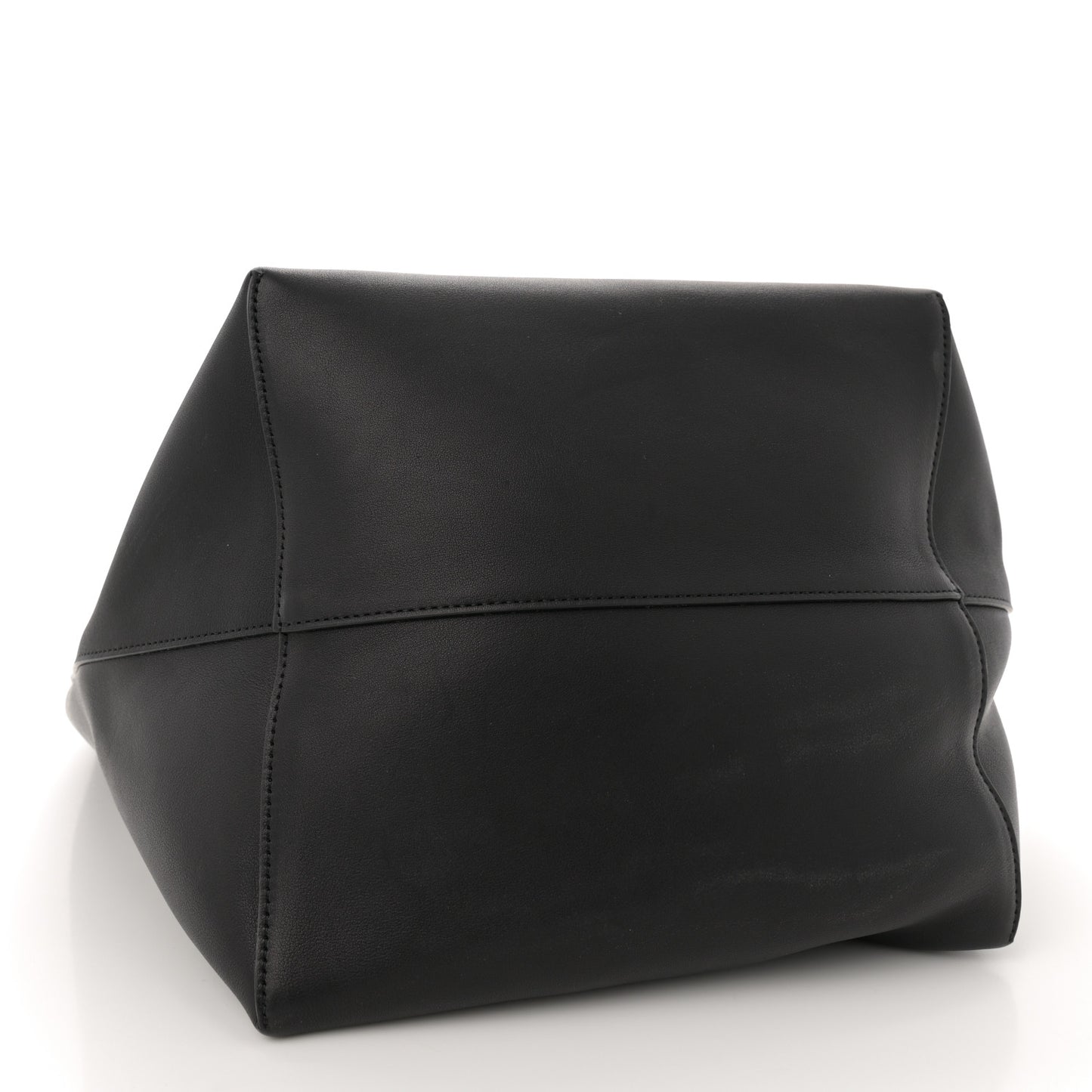 Polished Saddle Calfskin Large N/S Park Tote Black