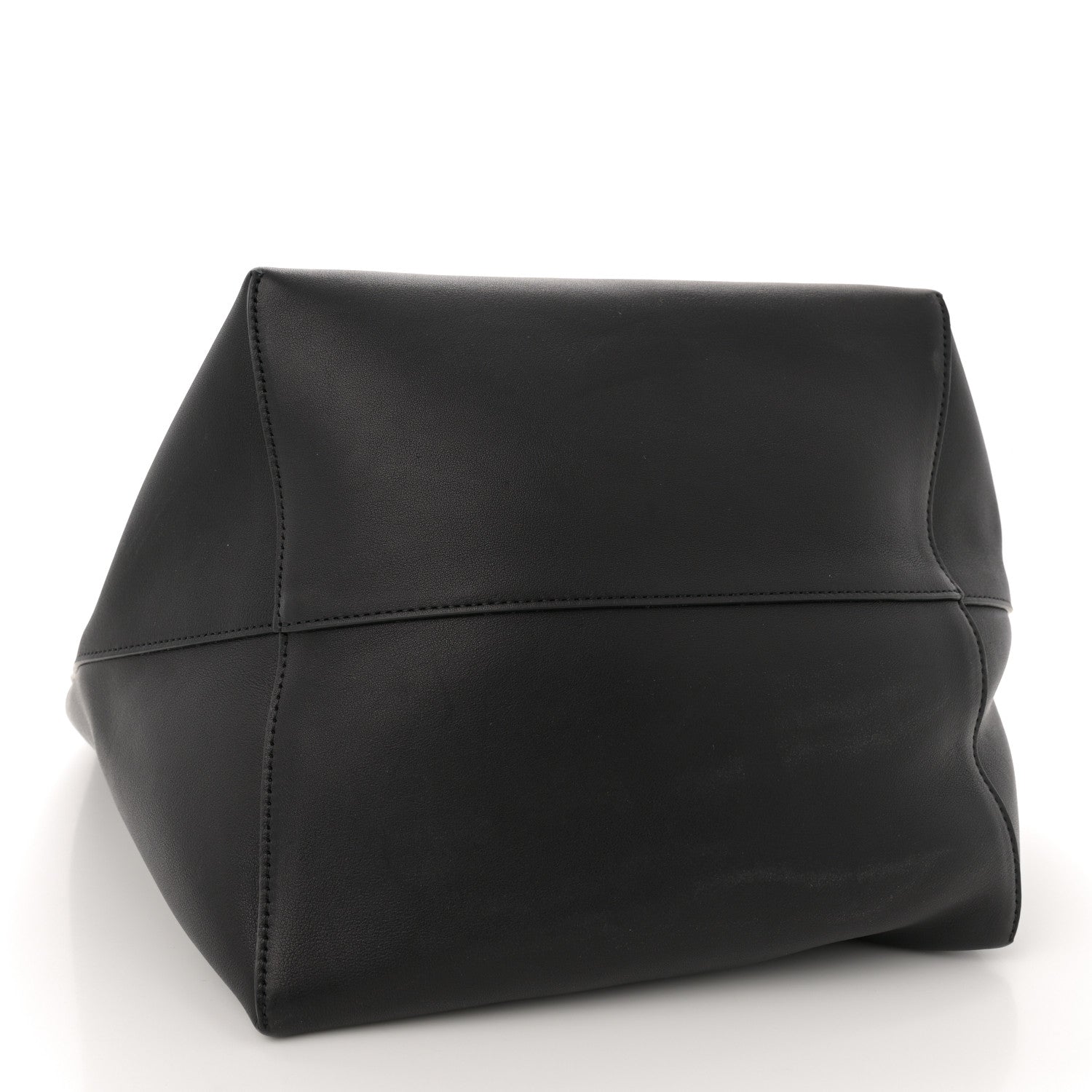 The Row Polished Saddle Calfskin Large N/S Park Tote Black 4 of 12