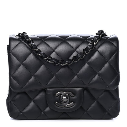 Chanel Lambskin Quilted Mini Square Flap So Black 1 of 4