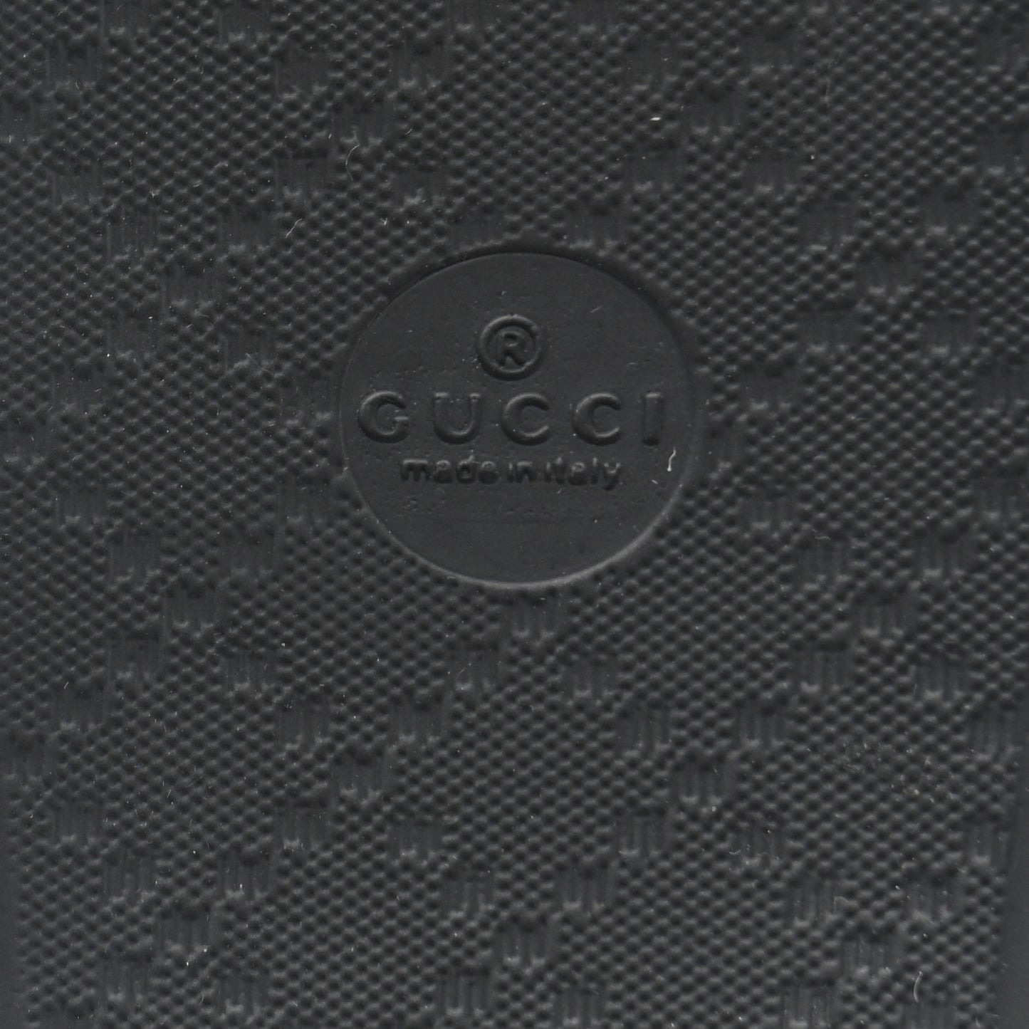 Rubber GG Monogram Perforated Womens Slide Sandals 37 Black