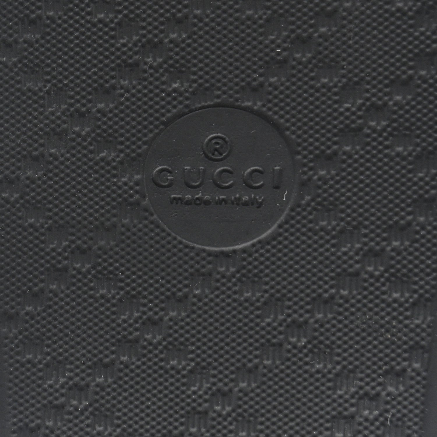 Gucci Rubber GG Monogram Perforated Womens Slide Sandals 37 Black 6 of 10