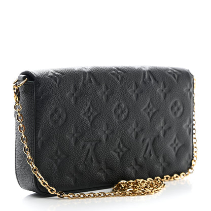 Louis Vuitton Empreinte Pochette Felicie Chain Wallet Black 4 of 11