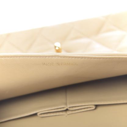 Chanel Lambskin Quilted Medium Double Flap Beige 6 of 18