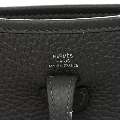 Hermes Taurillon Clemence Amazone Evelyne TPM Gris Meyer Black 6 of 13
