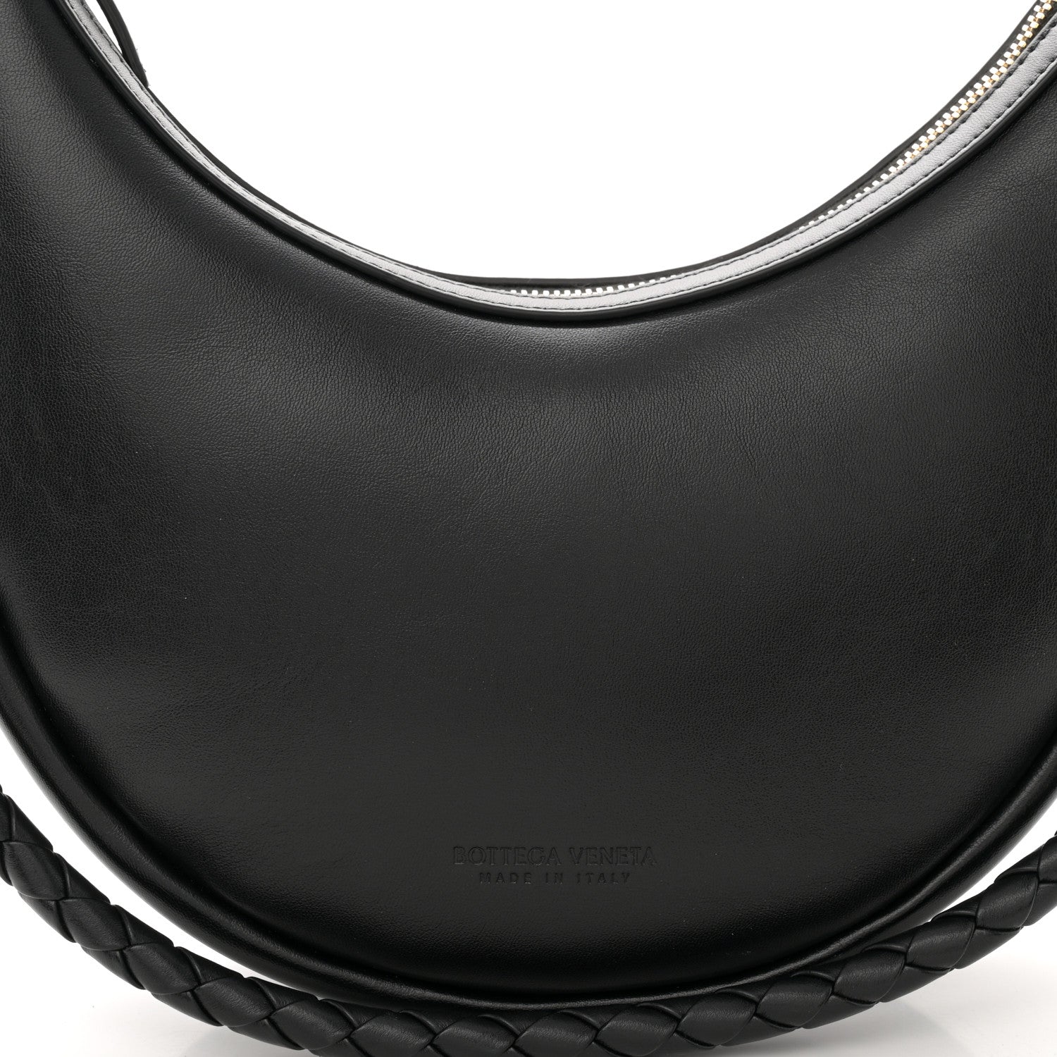 Bottega Veneta Smooth Calfskin Hula Hoop Shoulder Bag Black 8 of 10
