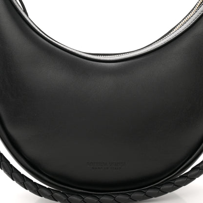 Bottega Veneta Smooth Calfskin Hula Hoop Shoulder Bag Black 8 of 10