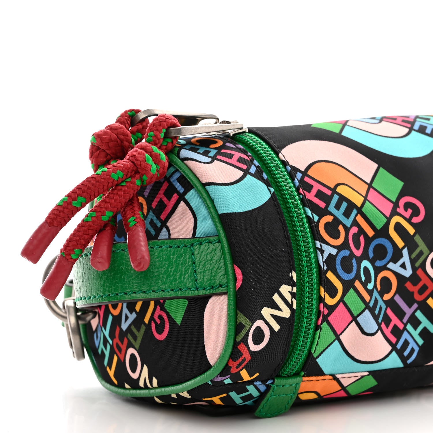 Gucci X THE NORTH FACE Econyl Nylon Barrel Shoulder Bag Black Multicolor 10 of 11