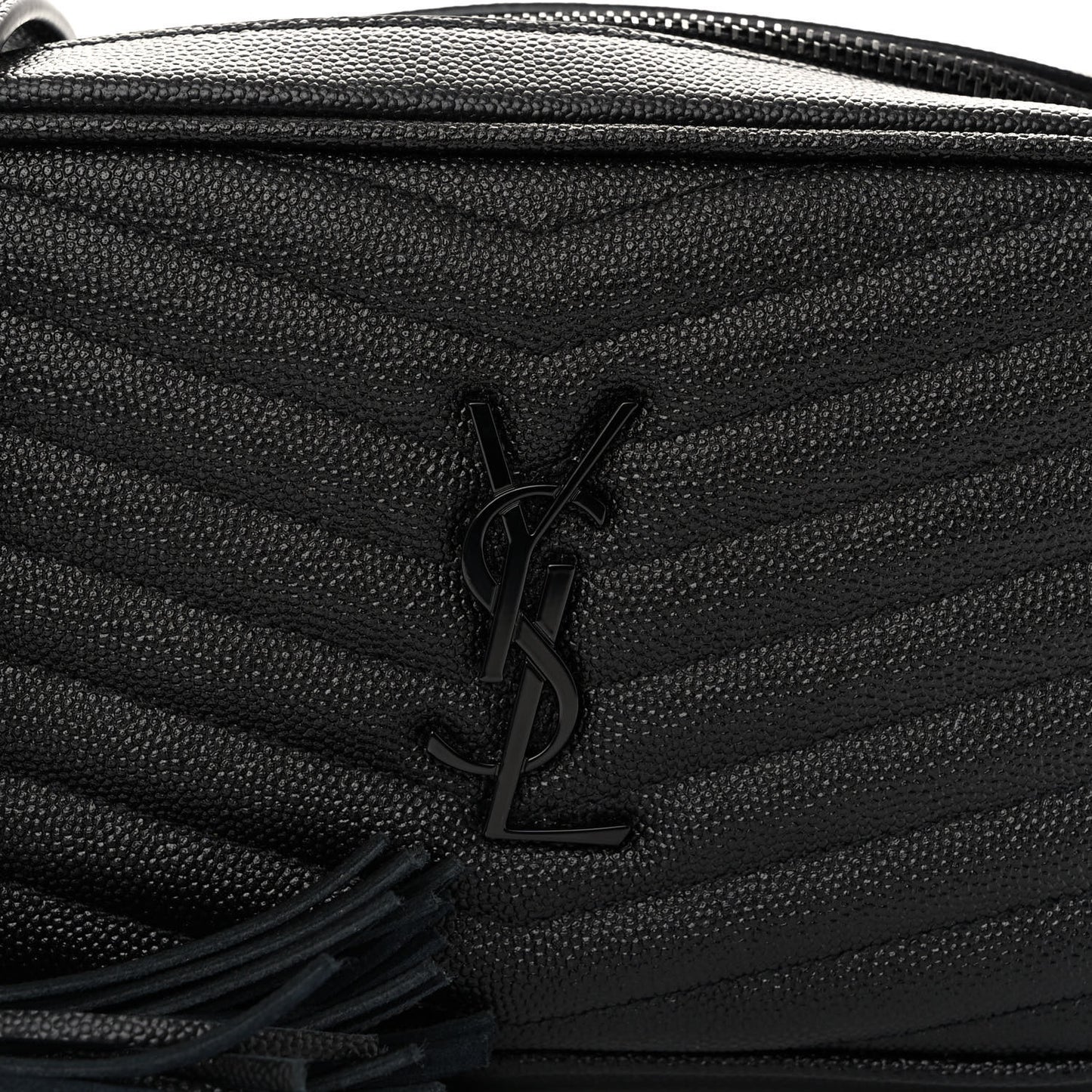 Grain De Poudre Matelasse Monochrome Monogram Mini Lou Camera Bag Black