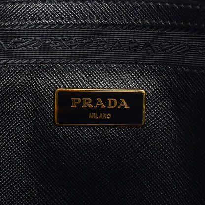 Prada Saffiano Lux Bi-Color Tote Nero Talco 6 of 9
