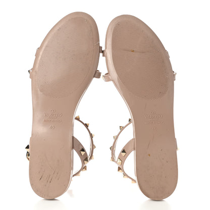 Valentino Garavani PVC Jelly Rockstud Caged Sandals 40 Poudre 5 of 10