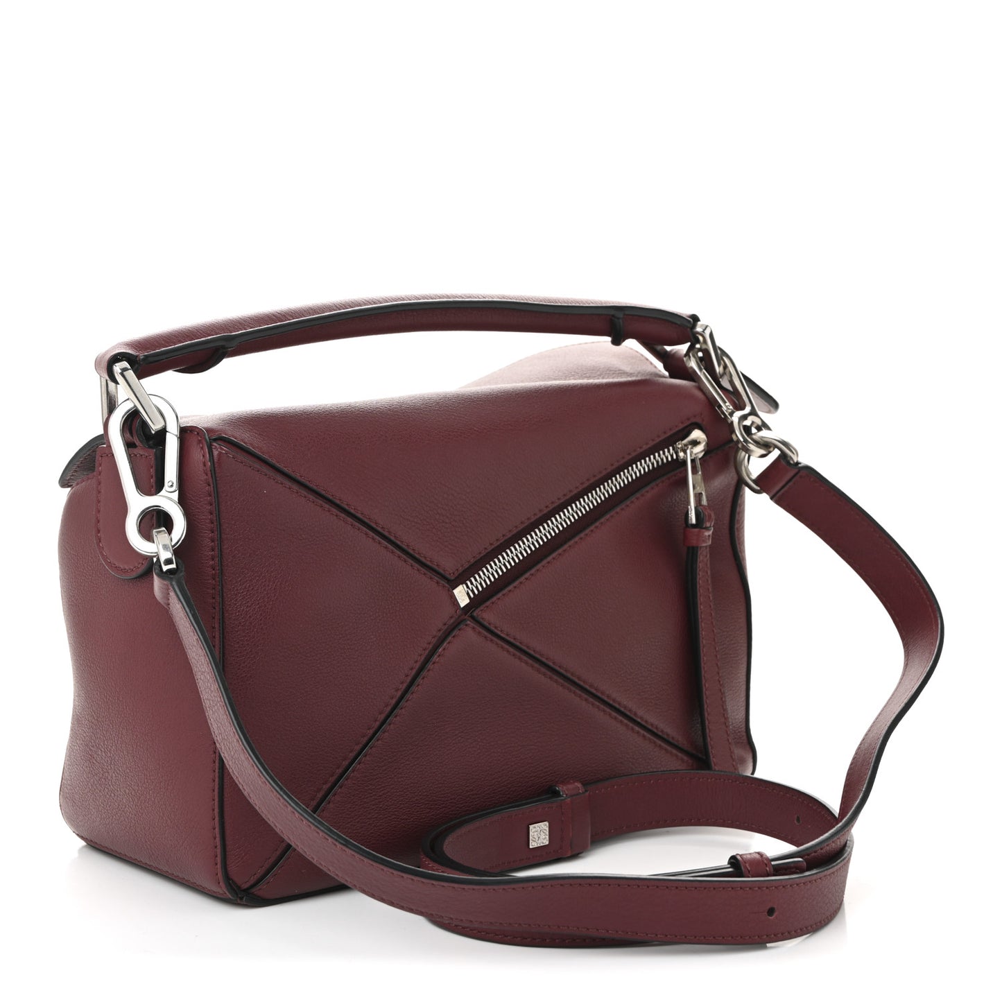 Calfskin Small Puzzle Bag Wine