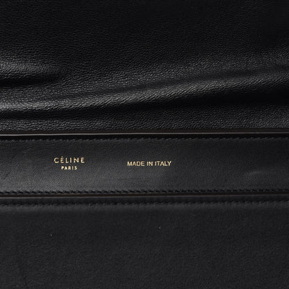 Celine Nubuck Crocodile Embossed Small Trapeze Navy 6 of 11