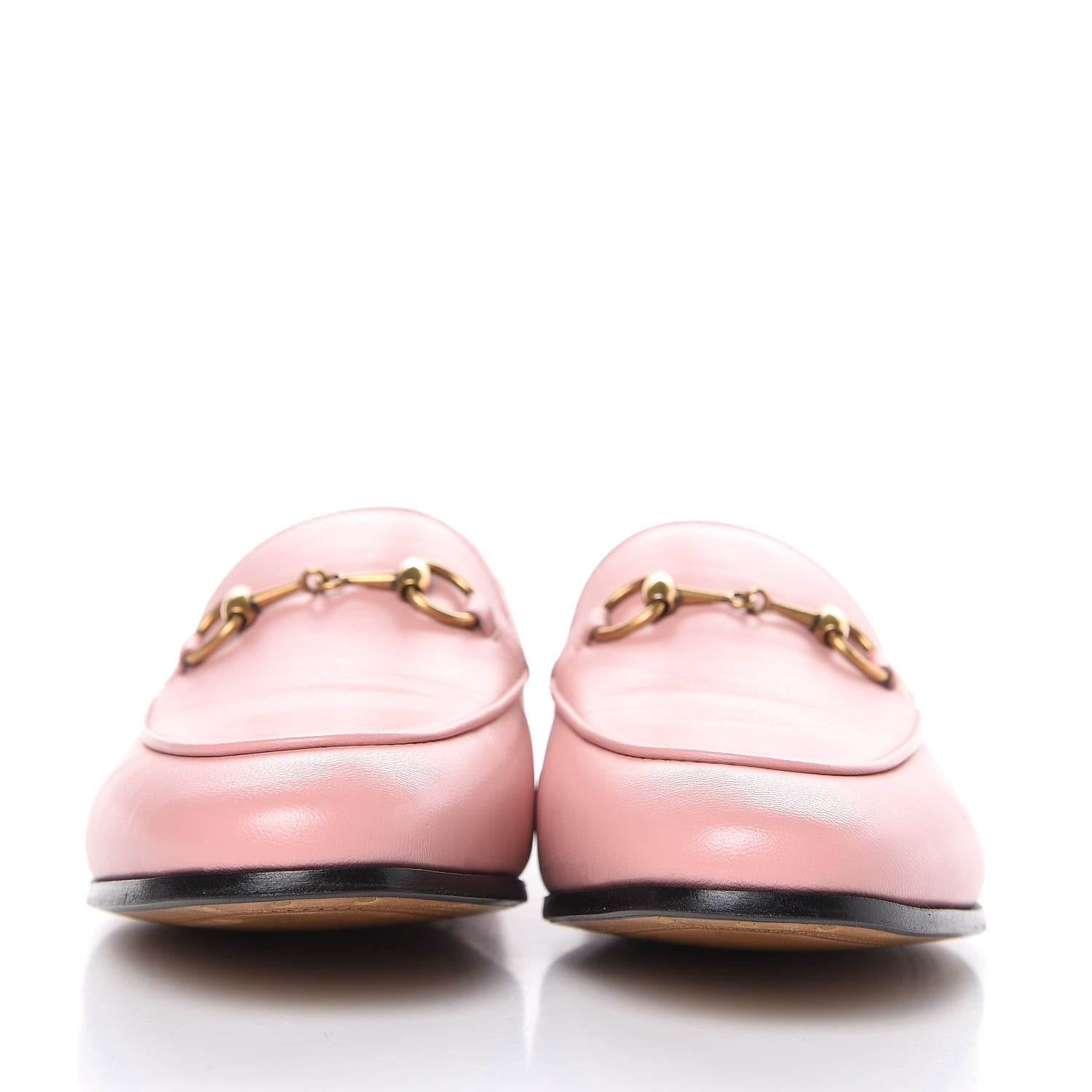 Gucci Lambskin Womens Brixton Horsebit Loafers 37.5 Perfect Pink 2 of 10