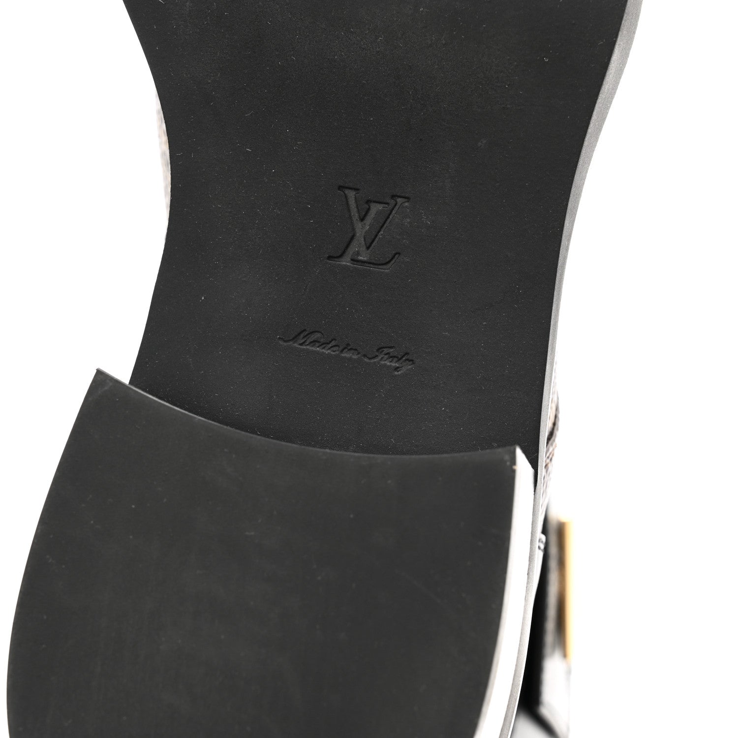 Louis Vuitton Calfskin Monogram Wonderland Flat Ranger Boots 38 Black 7 of 10