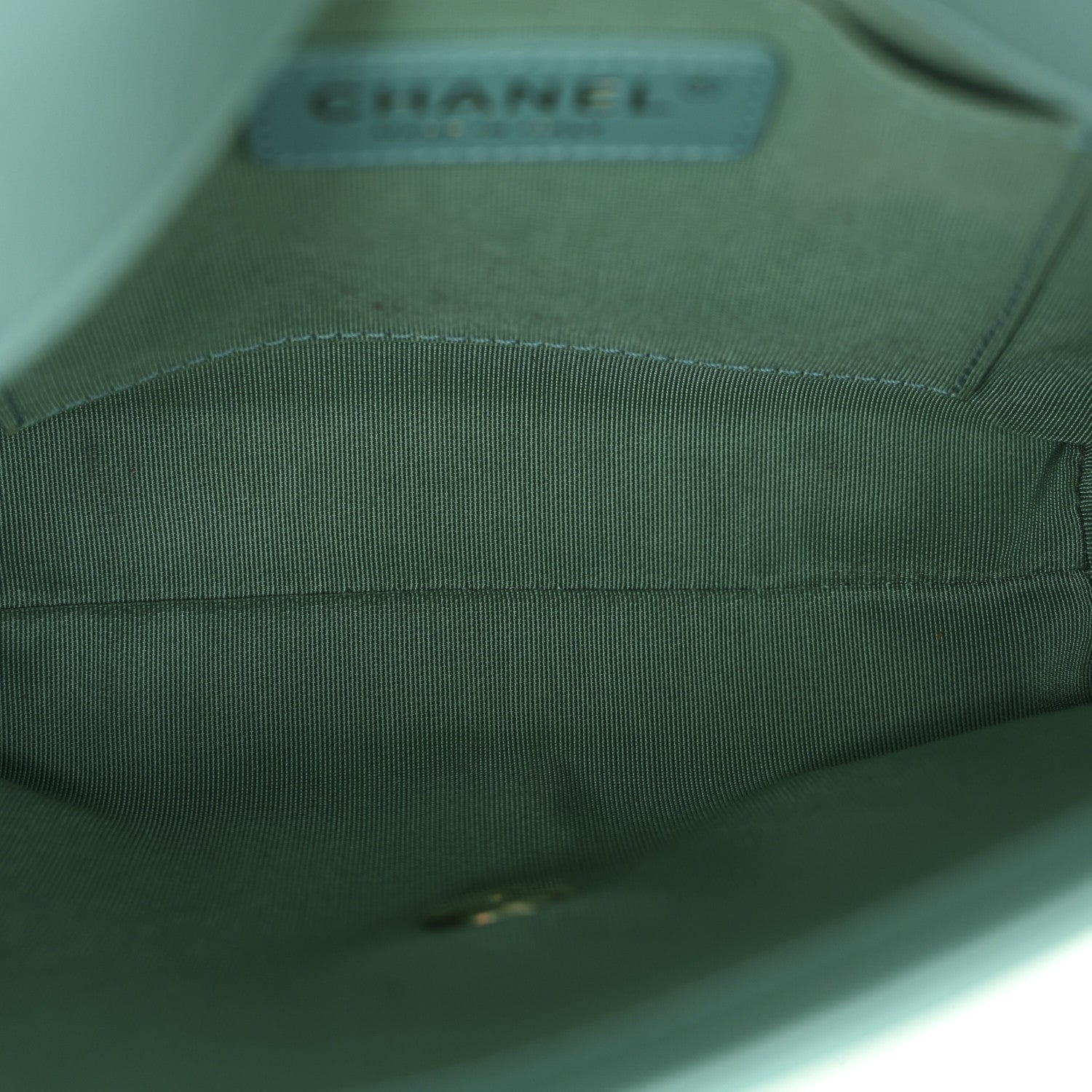 Chanel Calfskin Stitched Small Covered CC Flap Bag Green 5 of 14