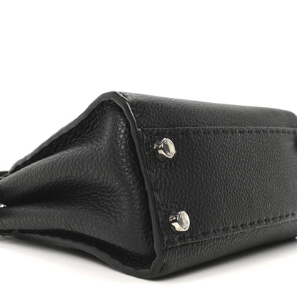 Fendi Cuoio Romano Selleria Bi-Color Mini Peekaboo Iconic Satchel Black Mou 8 of 9