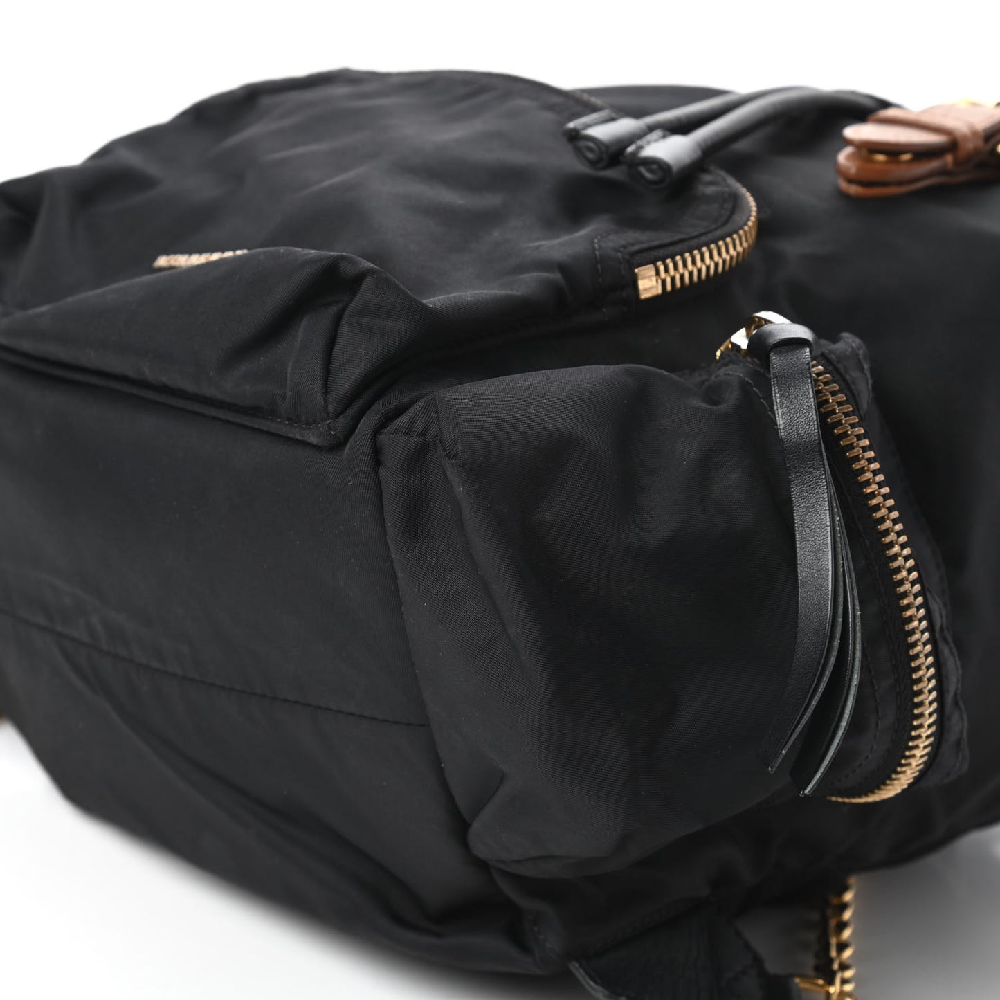 Nylon Medium Rucksack Backpack Black