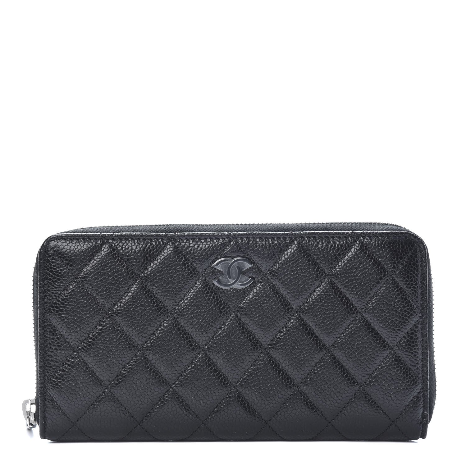 Chanel Caviar Quilted Incognito Large Gusset Zip Around Wallet Black 1 of 9