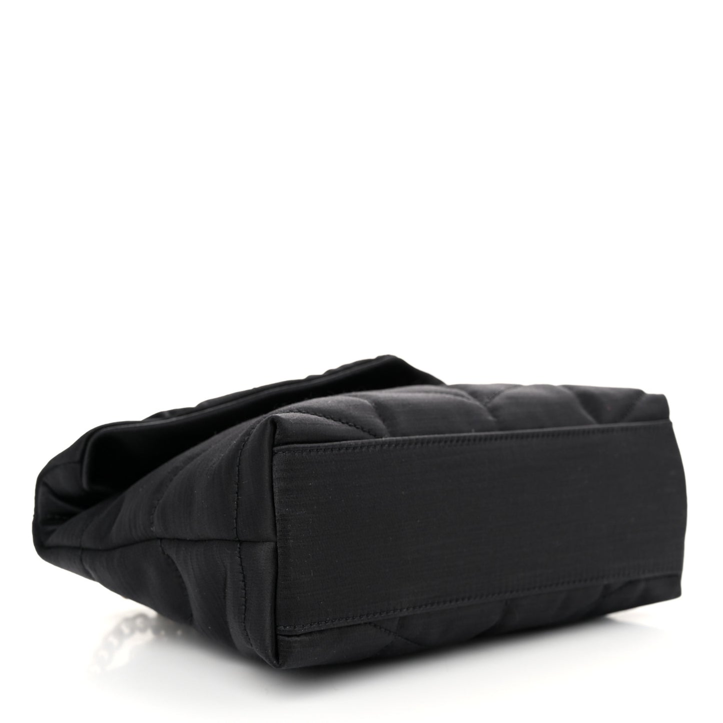 Satin Quilted Toy Loulou Puffer Monogram Chain Satchel Black