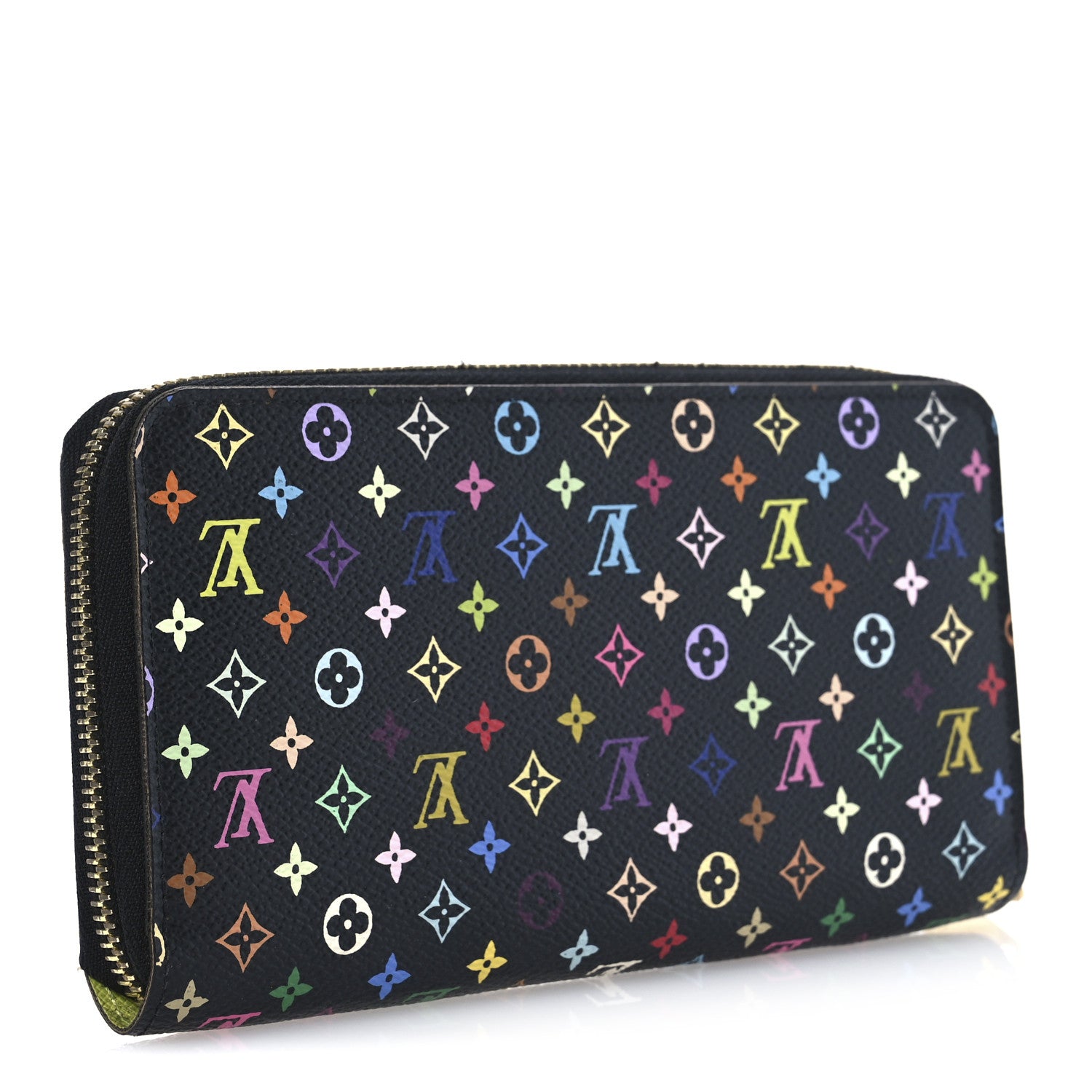 Louis Vuitton Monogram Multicolor Zippy Wallet Black Pistachio 3 of 12