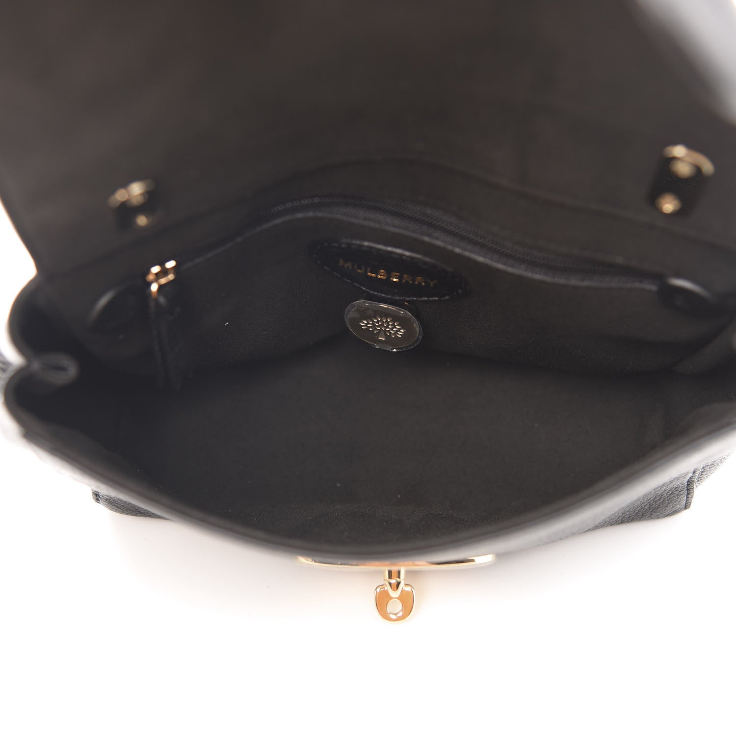 Mulberry Glossy Goatskin Small Lily Flap Black 5 of 9