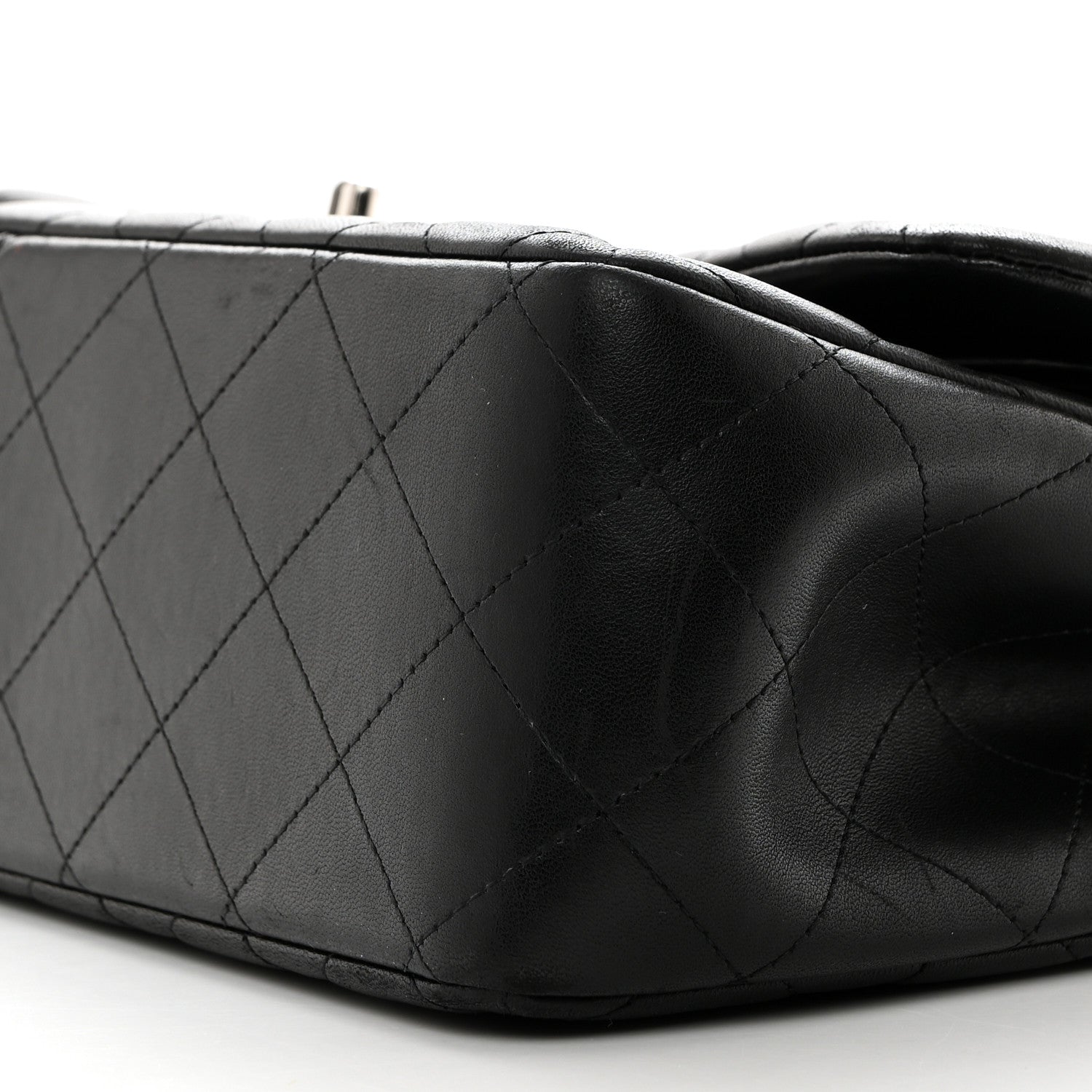 Chanel Lambskin Quilted Jumbo Double Flap Black 10 of 12