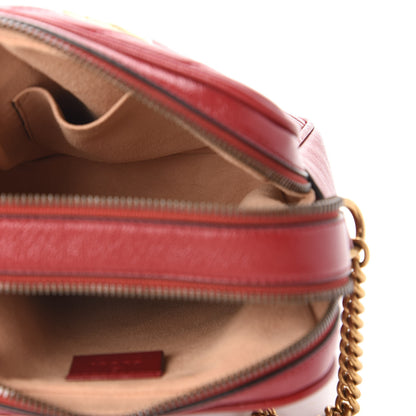 Gucci Azalea Calfskin Matelasse Diagonal Tall GG Marmont Crossbody Bag Romantic Cerise 5 of 10