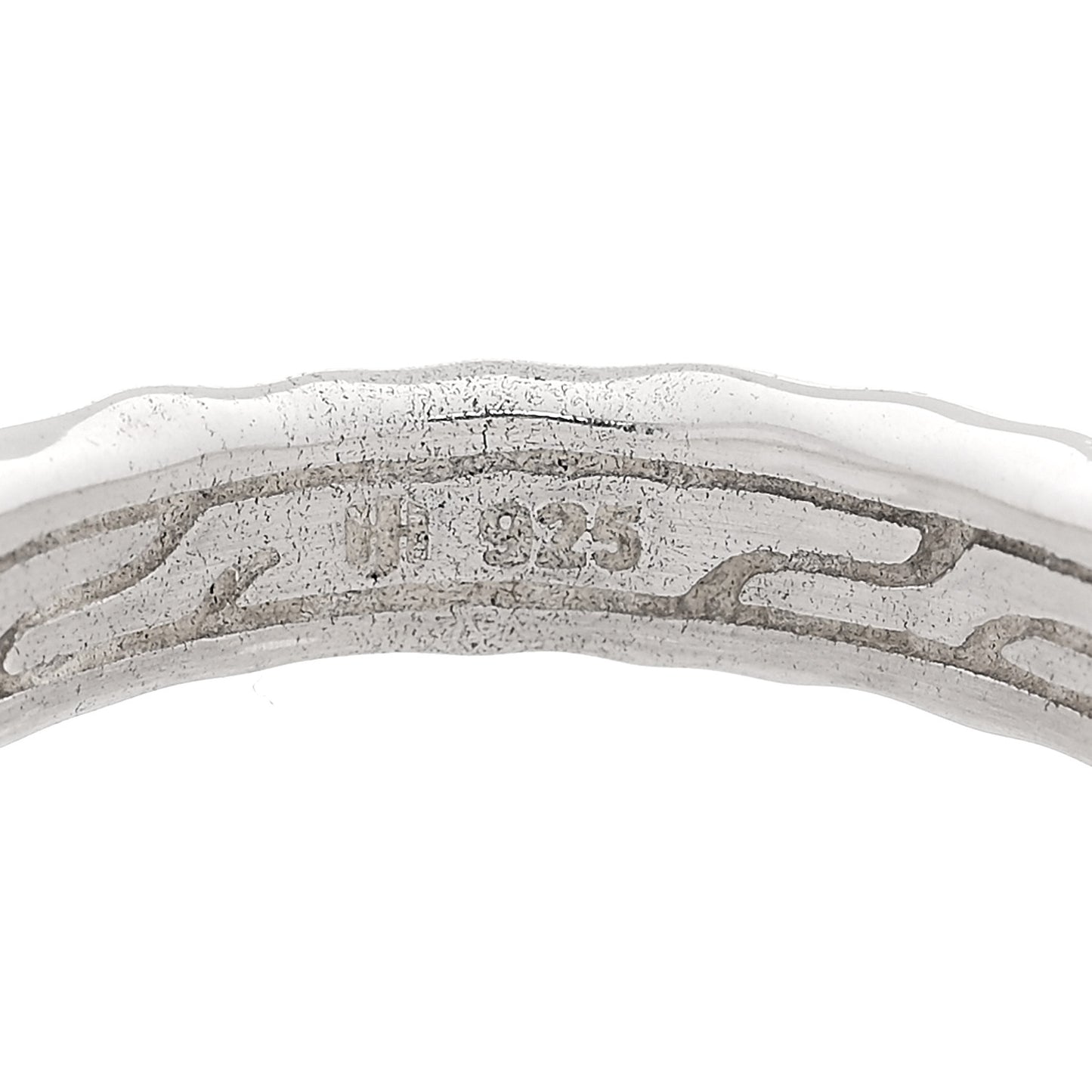 Sterling Silver Hammered Band Ring 55 7.25