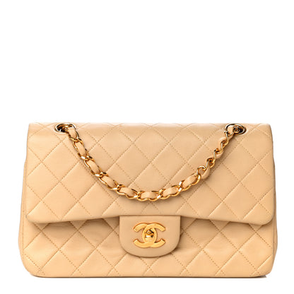 Chanel Lambskin Quilted Small Double Flap Beige 1 of 47