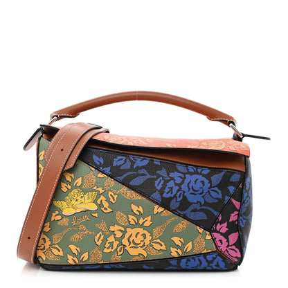 Loewe Calfskin Printed Medium Paula's Ibiza Patchwork Puzzle Bag Multicolor 1 of 9